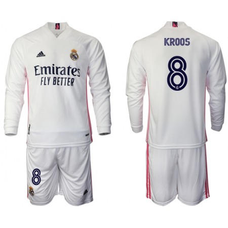 Divisa di Calcio Real Madrid Toni Kroos 8 Bambino Prima 2020-2021 Manica Lunga